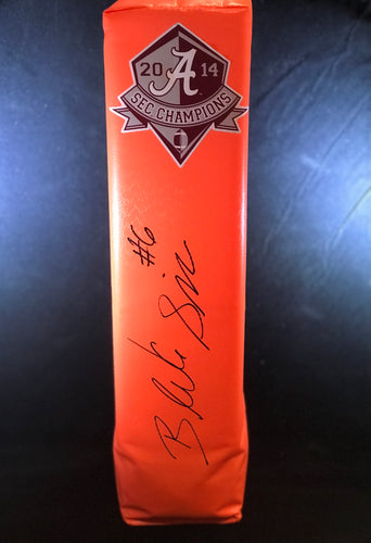 Blake Sims Autographed Alabama Crimson Tide Pylon