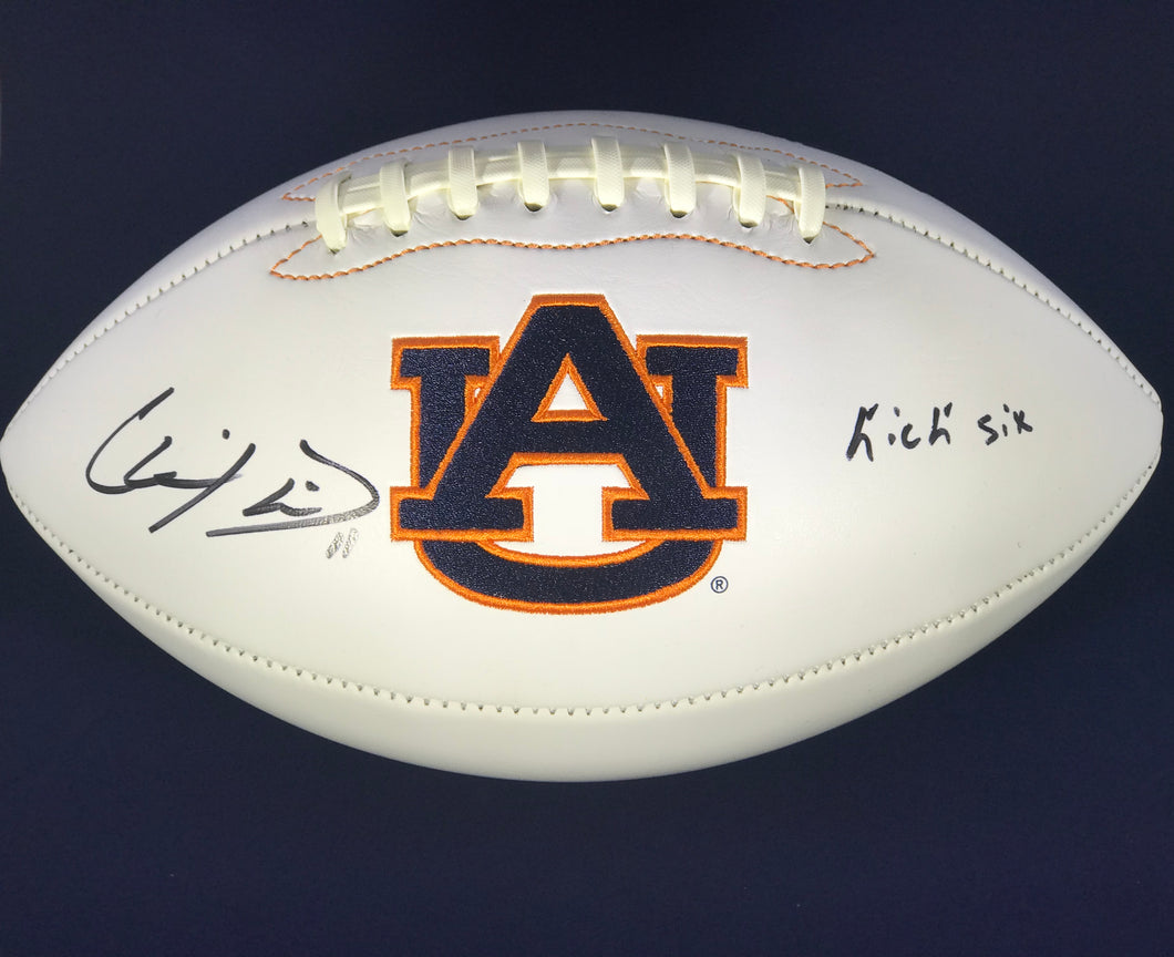Chris Davis Autographed Auburn Tigers Football w/photo proof