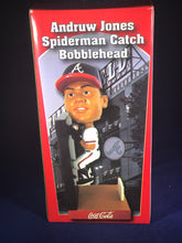 Load image into Gallery viewer, ATLANTA BRAVES ANDRUW JONES Autographed Spiderman Catch Bobblehead Turner Field