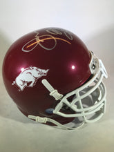 Load image into Gallery viewer, Jerry Jones Autographed Arkansas Razorbacks Mini Helmet W/JSA