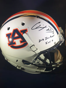 Chris Davis Signed Full Size Auburn Helmet “2013 Iron Bowl Kick 6" COA w Proof