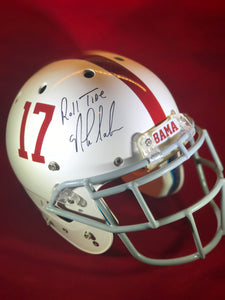 Nick Saban Autographed Alabama Crimson Tide Custom Authentic Helmet W/JSA LETTER OF AUTHENTICITY