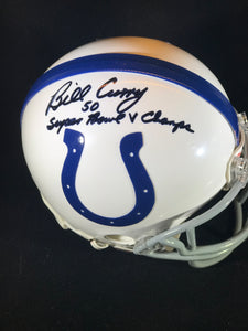 Bill Curry Autographed Indianapolis Colts Mini Helmet