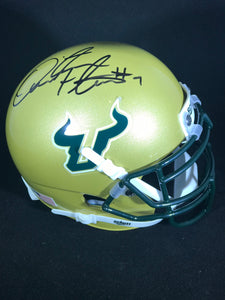 Quinton Flowers Signed South Florida Mini Helmet