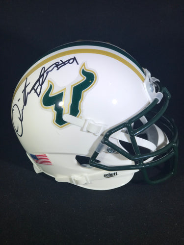 Quinton Flowers Signed South Florida Mini Helmet