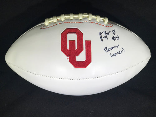 Okoronkwo Ogbonnia Signed Oklahoma Sooners Logo Football