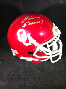 Sterling Shephard Signed Oklahoma Sooners Mini Helmet w/Photo Proof COA