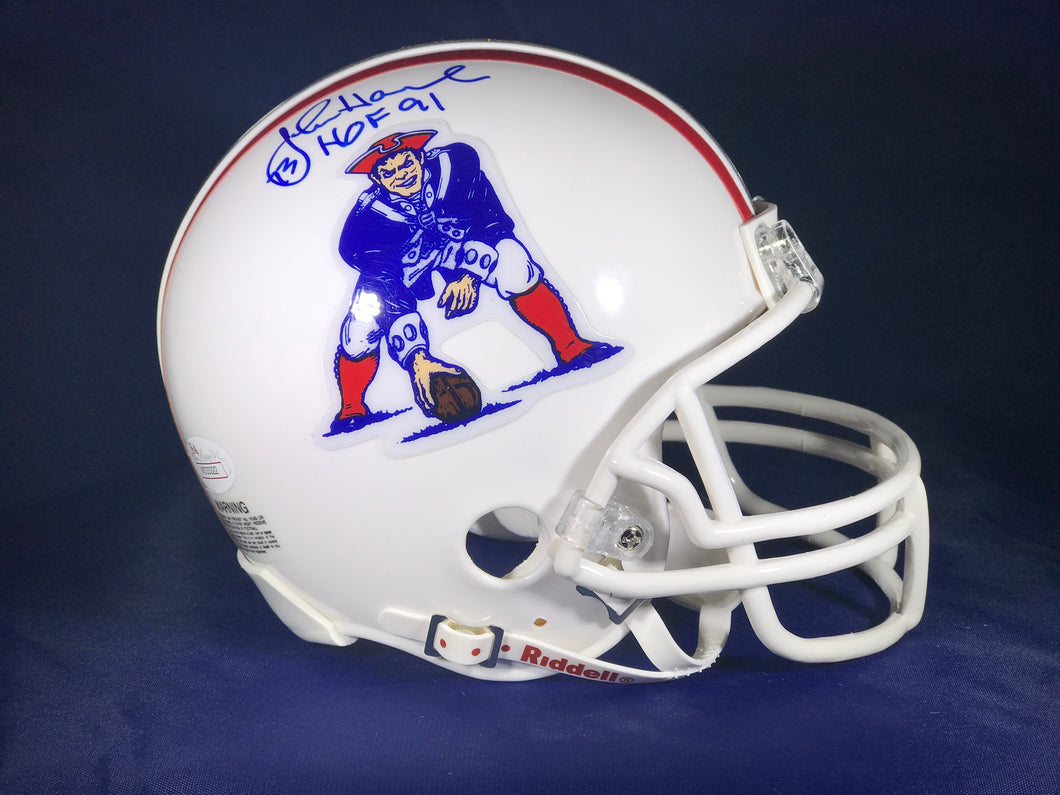 John Hannah Autographed New England Patriots Mini Helmet W/JSA