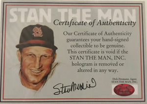 Red Schoendienst and Stan Musial AUTOGRAPHED 16X20 PHOTO W/STAN THE MAN HOLOGRAM