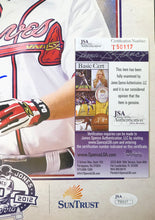 Load image into Gallery viewer, Chipper Jones Autographed 11x14 Stat Hero Card W/JSA