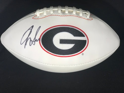 Kirby Smart Autographed Georgia Bulldogs Logo Football w/JSA